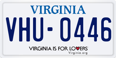 VA license plate VHU0446