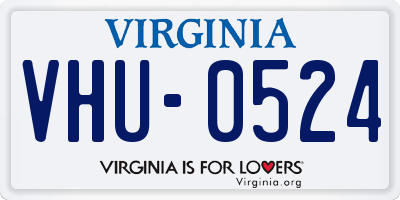 VA license plate VHU0524