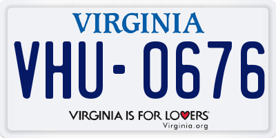 VA license plate VHU0676