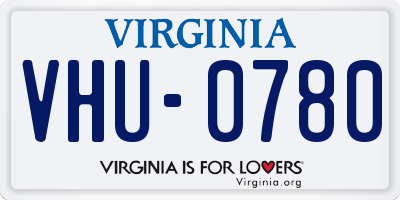 VA license plate VHU0780