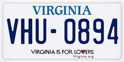 VA license plate VHU0894