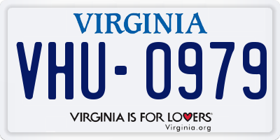 VA license plate VHU0979
