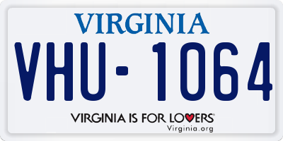 VA license plate VHU1064