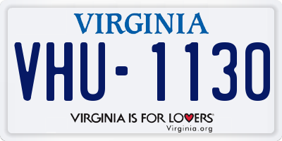 VA license plate VHU1130