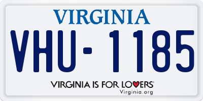 VA license plate VHU1185