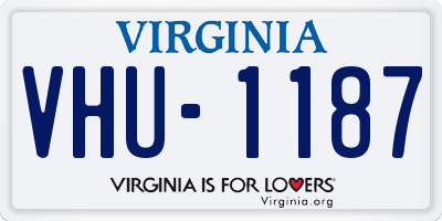 VA license plate VHU1187