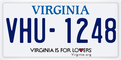 VA license plate VHU1248