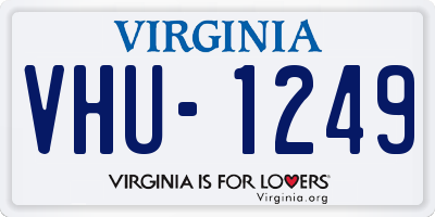 VA license plate VHU1249