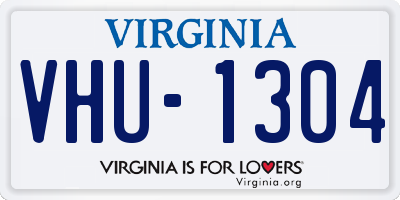 VA license plate VHU1304