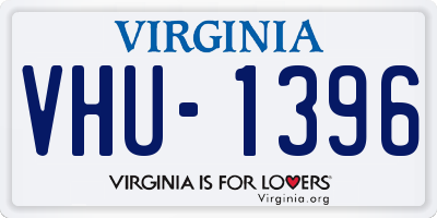 VA license plate VHU1396