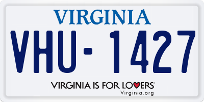 VA license plate VHU1427