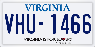 VA license plate VHU1466