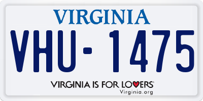 VA license plate VHU1475