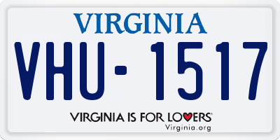 VA license plate VHU1517
