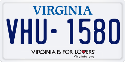 VA license plate VHU1580
