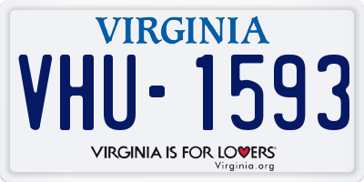 VA license plate VHU1593