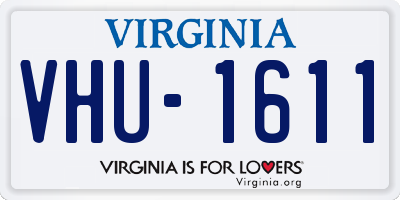 VA license plate VHU1611