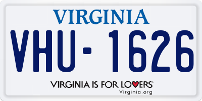 VA license plate VHU1626