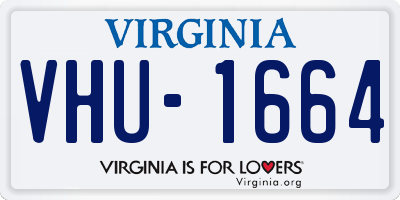 VA license plate VHU1664
