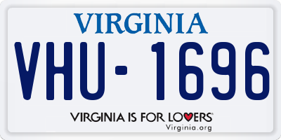 VA license plate VHU1696