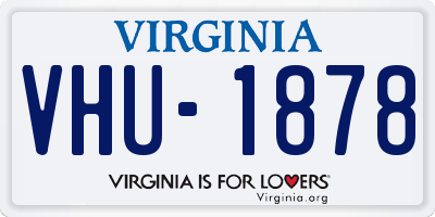VA license plate VHU1878