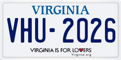 VA license plate VHU2026