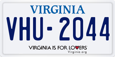VA license plate VHU2044
