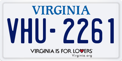 VA license plate VHU2261
