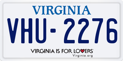 VA license plate VHU2276