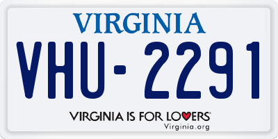 VA license plate VHU2291