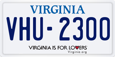 VA license plate VHU2300