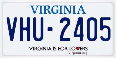 VA license plate VHU2405