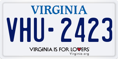 VA license plate VHU2423