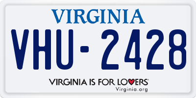 VA license plate VHU2428