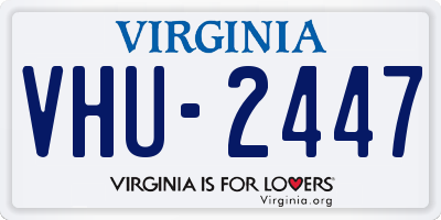 VA license plate VHU2447