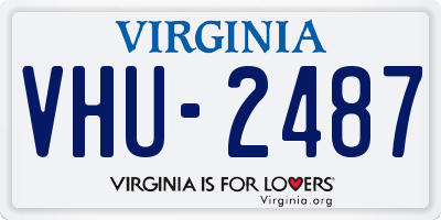 VA license plate VHU2487