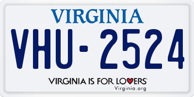 VA license plate VHU2524