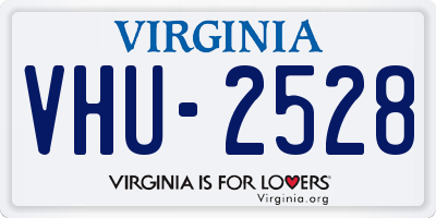 VA license plate VHU2528