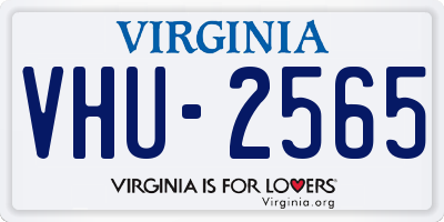 VA license plate VHU2565