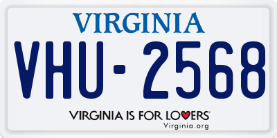 VA license plate VHU2568