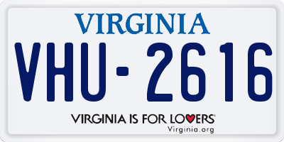 VA license plate VHU2616