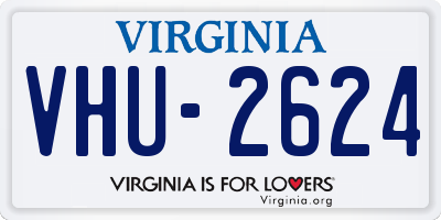 VA license plate VHU2624