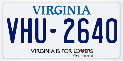 VA license plate VHU2640