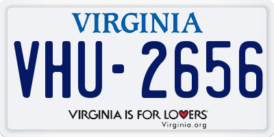 VA license plate VHU2656