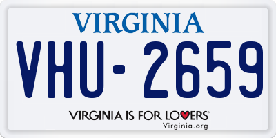 VA license plate VHU2659