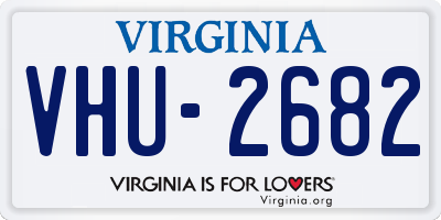 VA license plate VHU2682