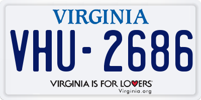 VA license plate VHU2686