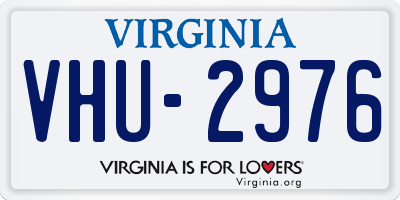VA license plate VHU2976