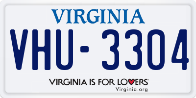 VA license plate VHU3304