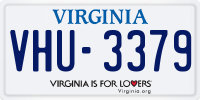 VA license plate VHU3379
